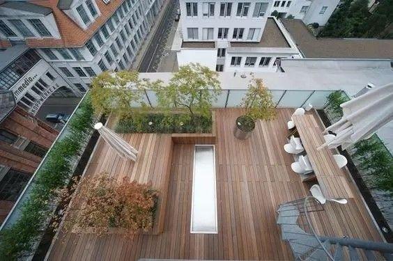 屋頂花園露臺(tái)設(shè)計(jì)案例效果圖
